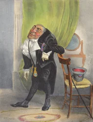 Charles Louis Philippe Henri Dieudonne Mayeux, geboren in Paris 7 Fructidor An 2, dekoriert mit dem Lys und dem Croix de Juillet, Mitglied des Caveau Moderne und mehrerer anderer Akademien